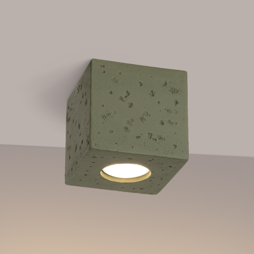 Faretto QUAD 1xGU10/10W/230V cemento/verde