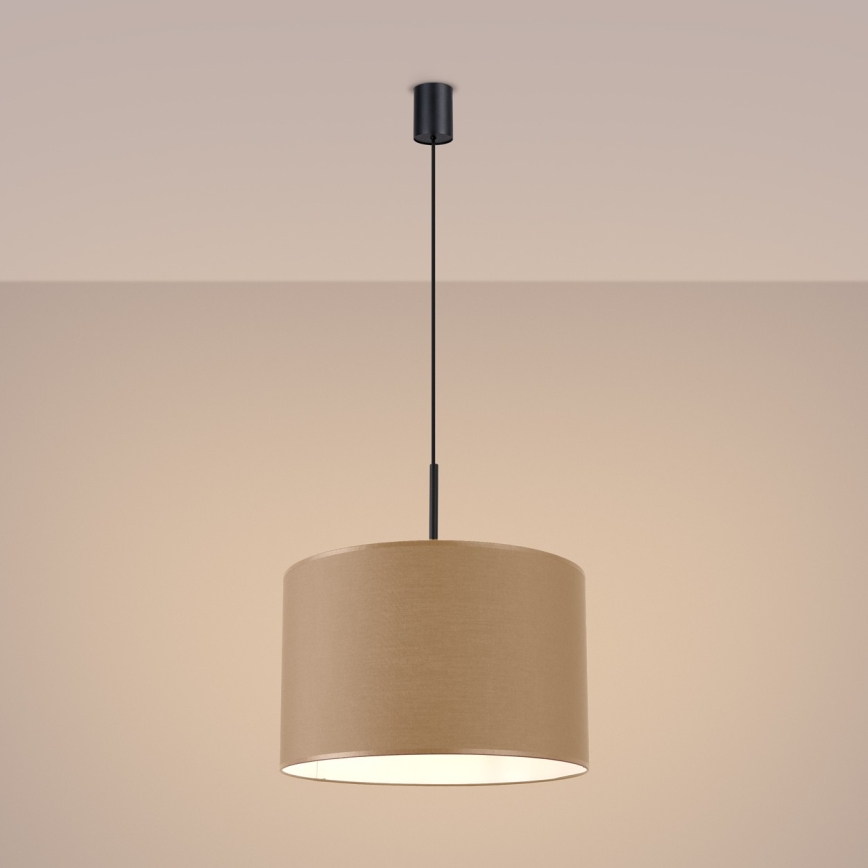 Pendelleuchte mit Kabel NEVIA 1xE27/15W/230V Ø 40 cm taupe
