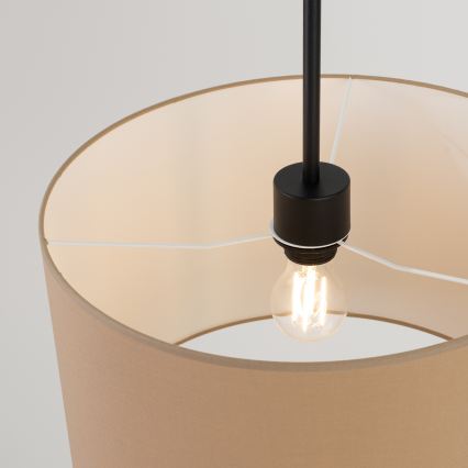 Pendelleuchte mit Kabel NEVIA 1xE27/15W/230V Ø 40 cm taupe