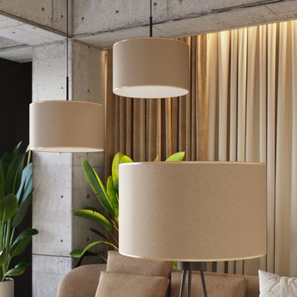 Suspension sur câble NEVIA 1xE27/15W/230V Ø 40 cm taupe
