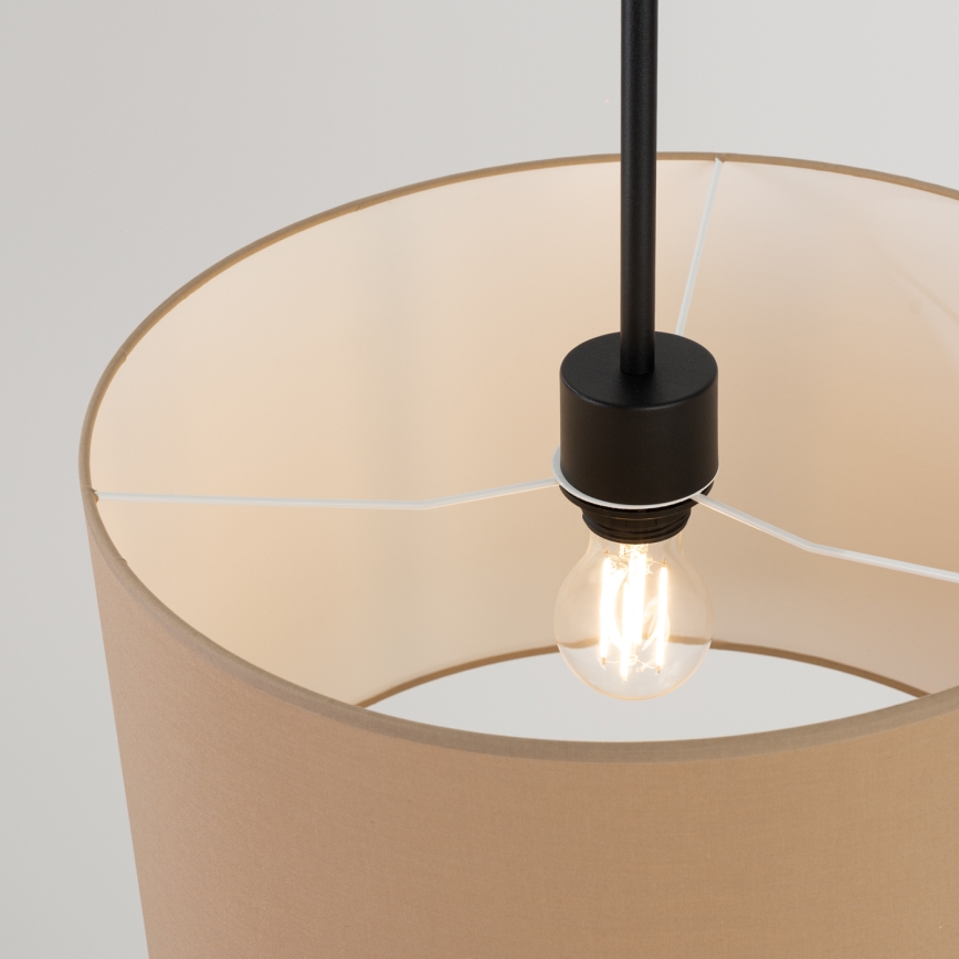 Suspension sur câble NEVIA 1xE27/15W/230V Ø 40 cm taupe