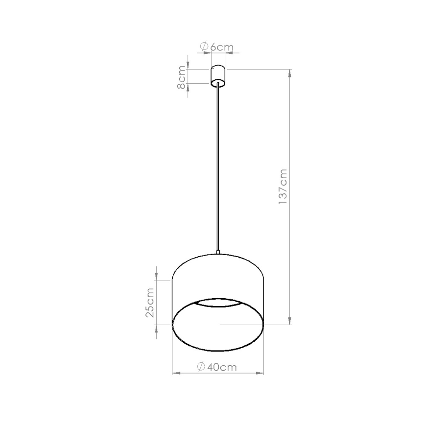 Suspension sur câble NEVIA 1xE27/15W/230V Ø 40 cm beige/effet marbre