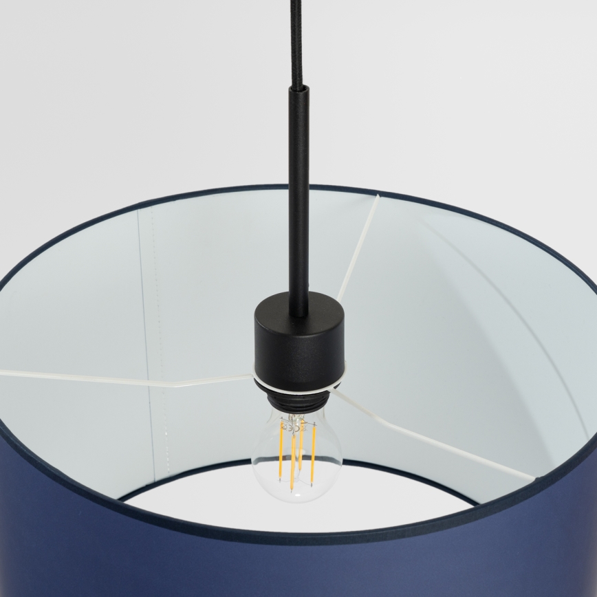 Lampada sospesa con cavo NEVIA 1xE27/15W/230V diam. 40 cm blu