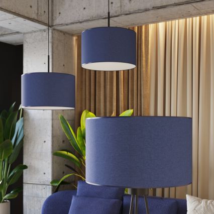 Pendelleuchte NEVIA mit Kabel, 1xE27/15W/230V, Durchmesser 40 cm, blau