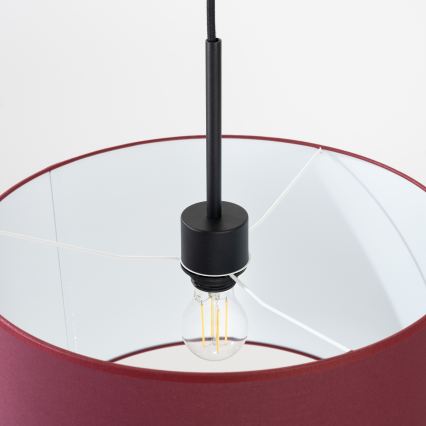 Pendelleuchte an Kabel NEVIA 1xE27/15W/230V Ø 40 cm rot