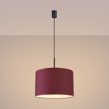 Suspension sur câble NEVIA 1xE27/15W/230V Ø 40 cm rouge