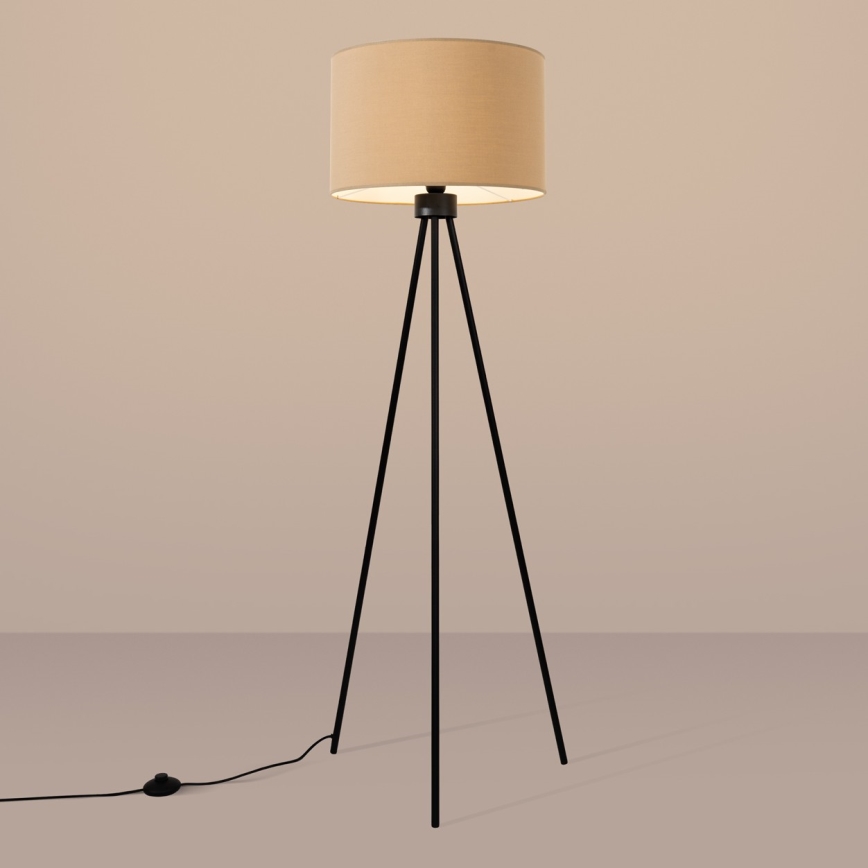 Lampada da terra NEVIA 1xE27/15W/230V taupe