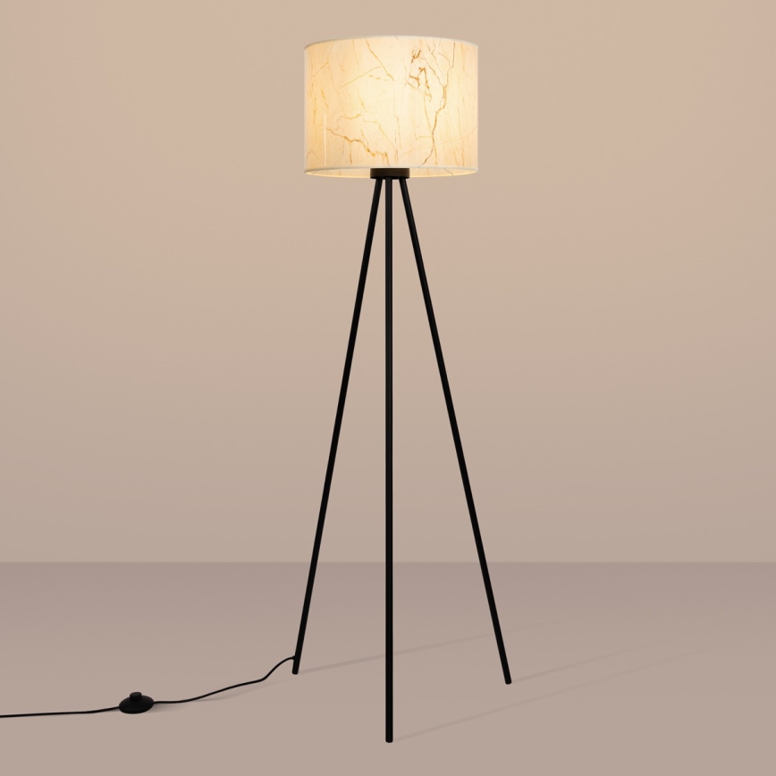 Lampadaire NEVIA 1xE27/15W/230V beige/effet marbre