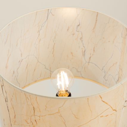 Lampadaire NEVIA 1xE27/15W/230V beige/effet marbre
