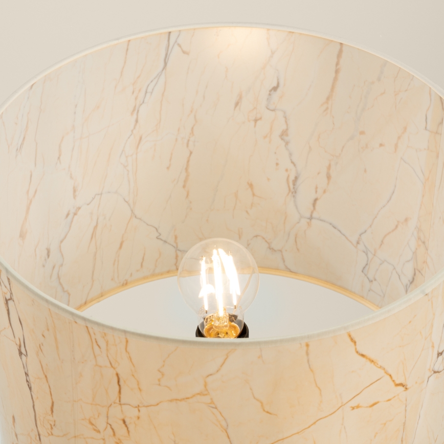 Lampadaire NEVIA 1xE27/15W/230V beige/effet marbre