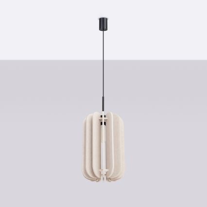 Lampada a sospensione con cavo MULA 1xE27/15W/230V Ø 27 cm colore crema