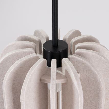 Lampada a sospensione con cavo MULA 1xE27/15W/230V Ø 27 cm colore crema