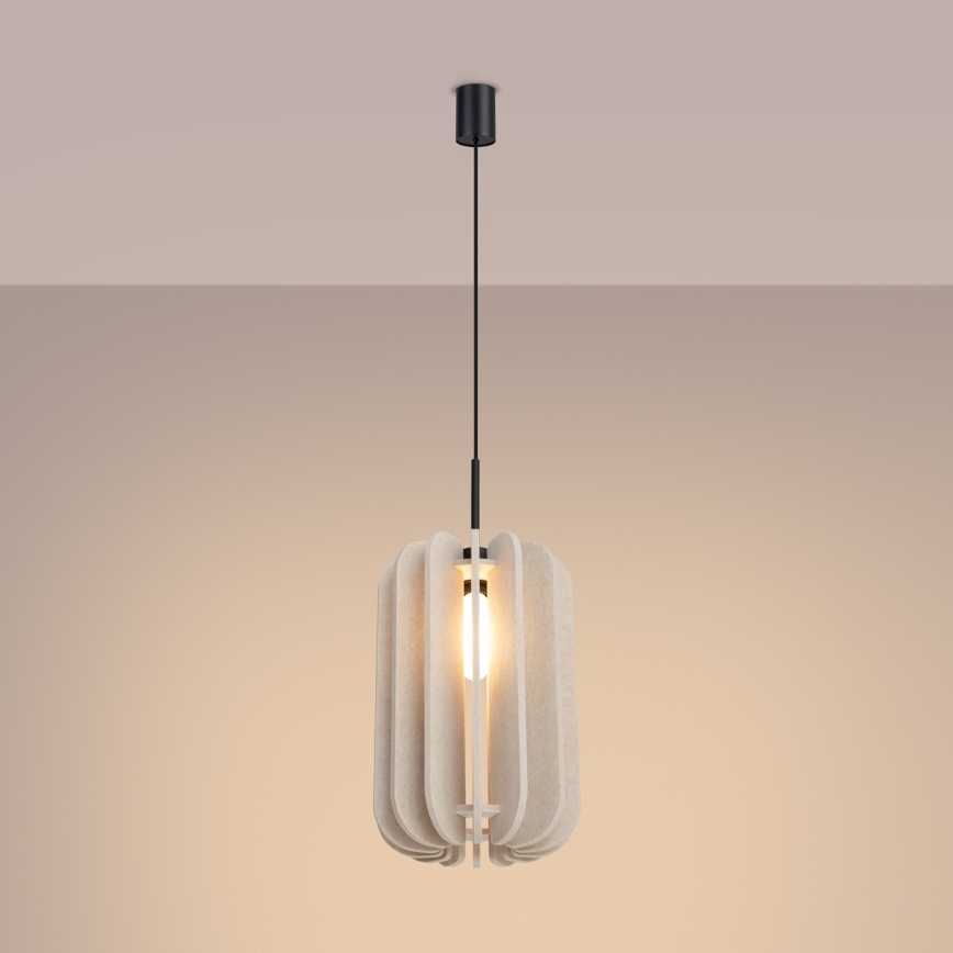 Suspension sur câble MULA 1xE27/15W/230V Ø 27 cm crème