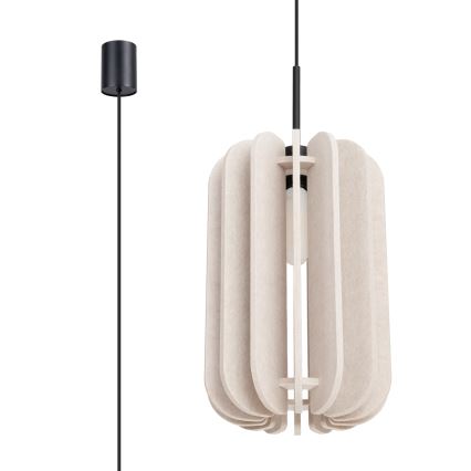 Suspension sur câble MULA 1xE27/15W/230V Ø 27 cm crème