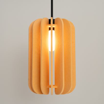 Lampada a sospensione MULA 1xE27/15W/230V Ø 27 cm gialla