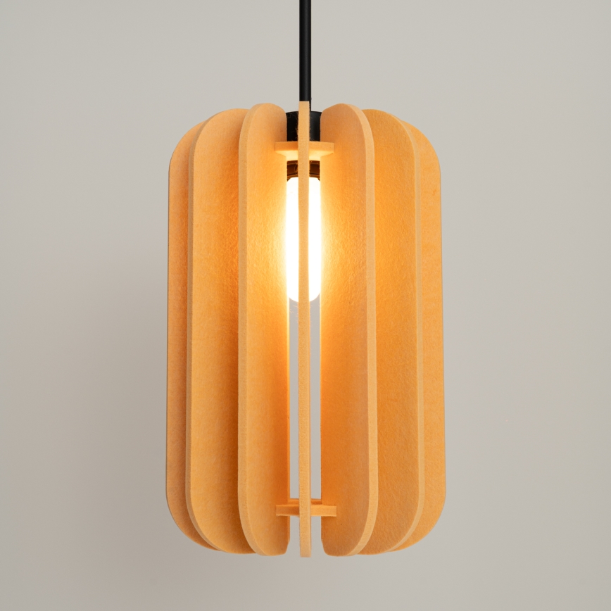 Lampada a sospensione MULA 1xE27/15W/230V Ø 27 cm gialla
