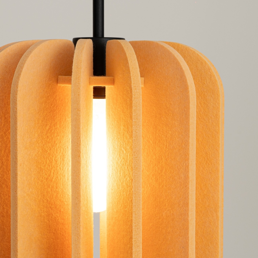 Lampada a sospensione MULA 1xE27/15W/230V Ø 27 cm gialla