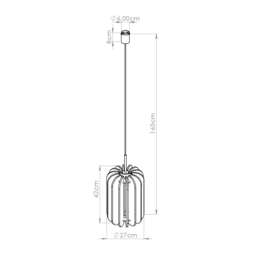 Lampada a sospensione MULA 1xE27/15W/230V Ø 27 cm gialla