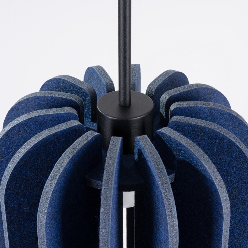 Lampada a sospensione su cavo MULA 1xE27/15W/230V Ø 27 cm blu
