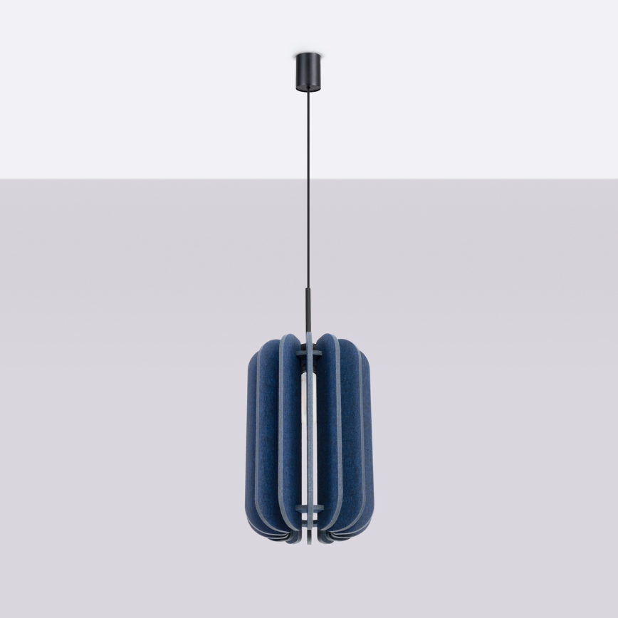Suspension sur câble MULA 1xE27/15W/230V Ø 27 cm bleu