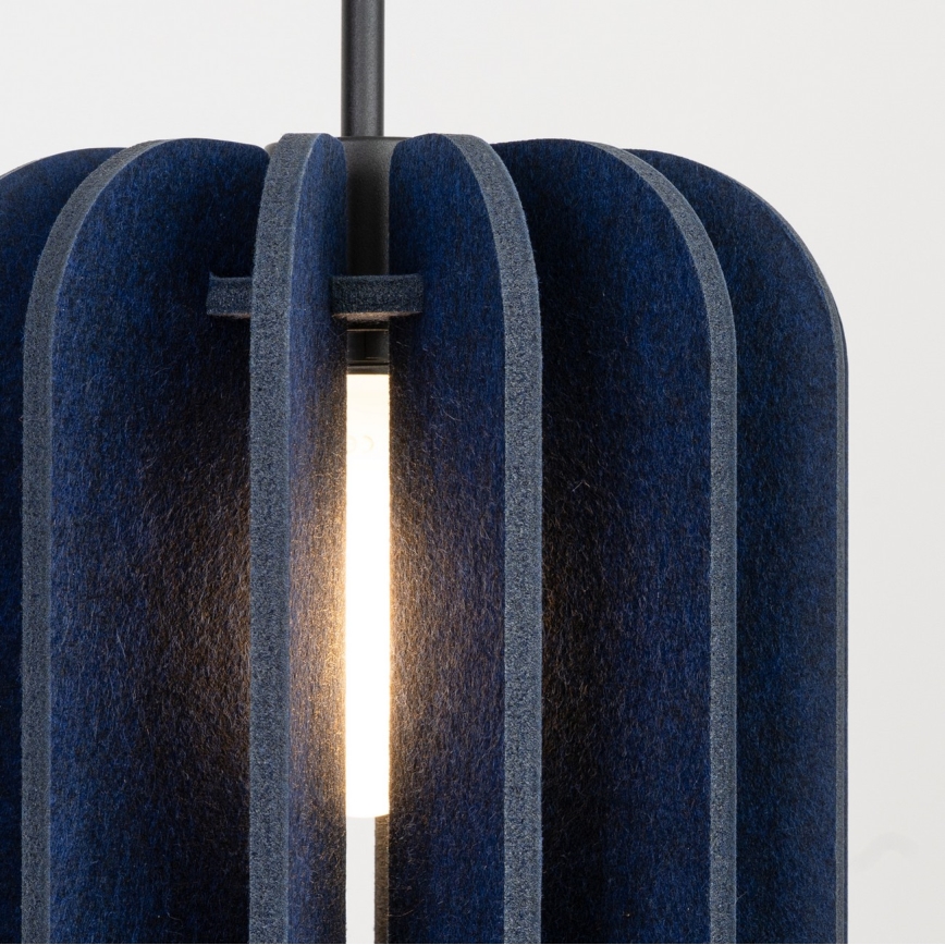 Suspension sur câble MULA 1xE27/15W/230V Ø 27 cm bleu