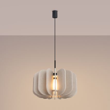 Pendelleuchte an Kabel MULA 1xE27/15W/230V Ø 45 cm cremefarben