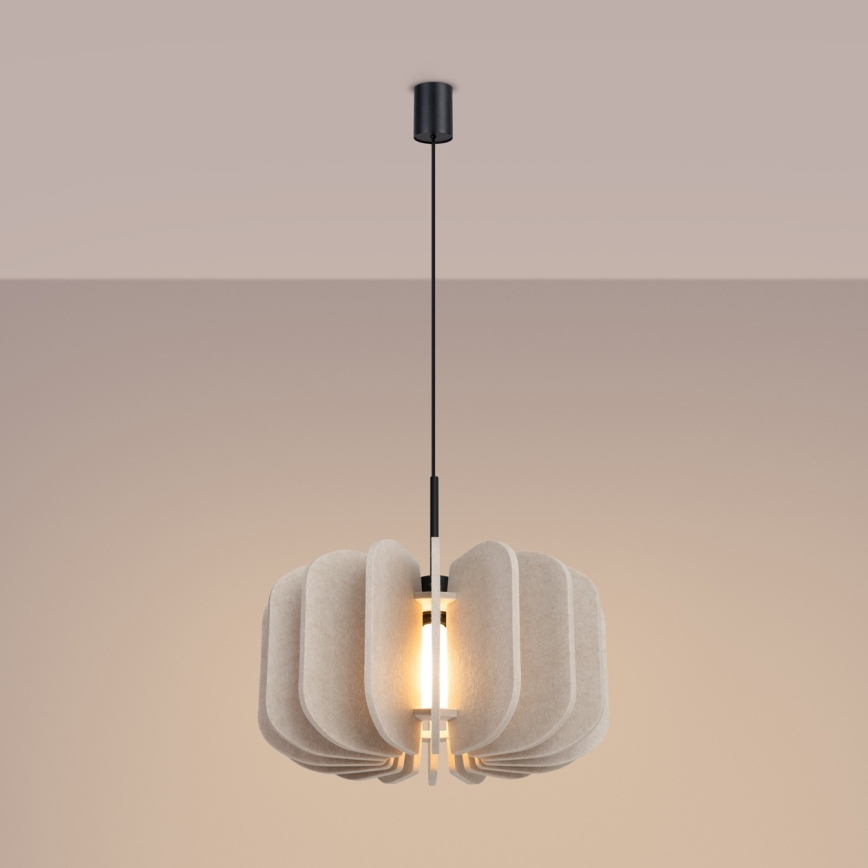 Suspension à câble MULA 1xE27/15W/230V Ø 45 cm crème