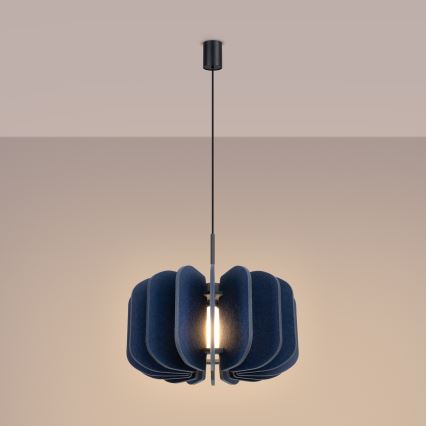 Lampada a sospensione con cavo MULA 1xE27/15W/230V Ø 45 cm blu
