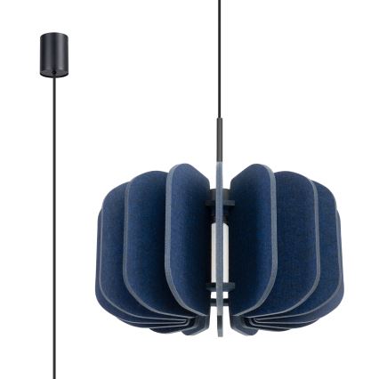 Lampada a sospensione con cavo MULA 1xE27/15W/230V Ø 45 cm blu