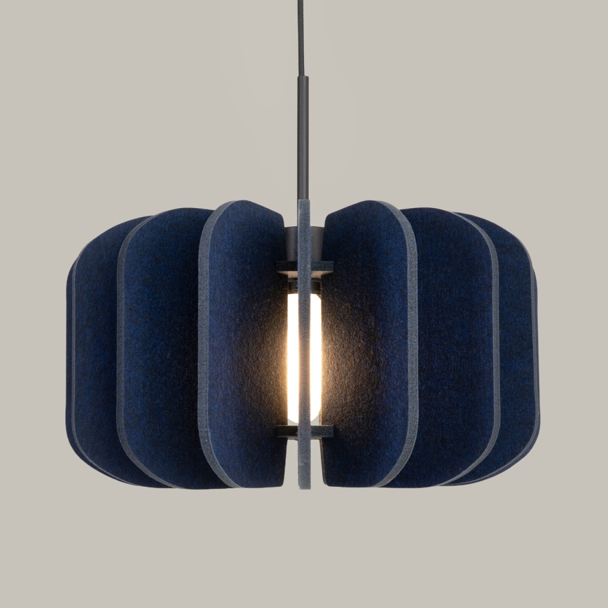 Pendelleuchte mit Kabel MULA 1xE27/15W/230V Ø 45 cm blau