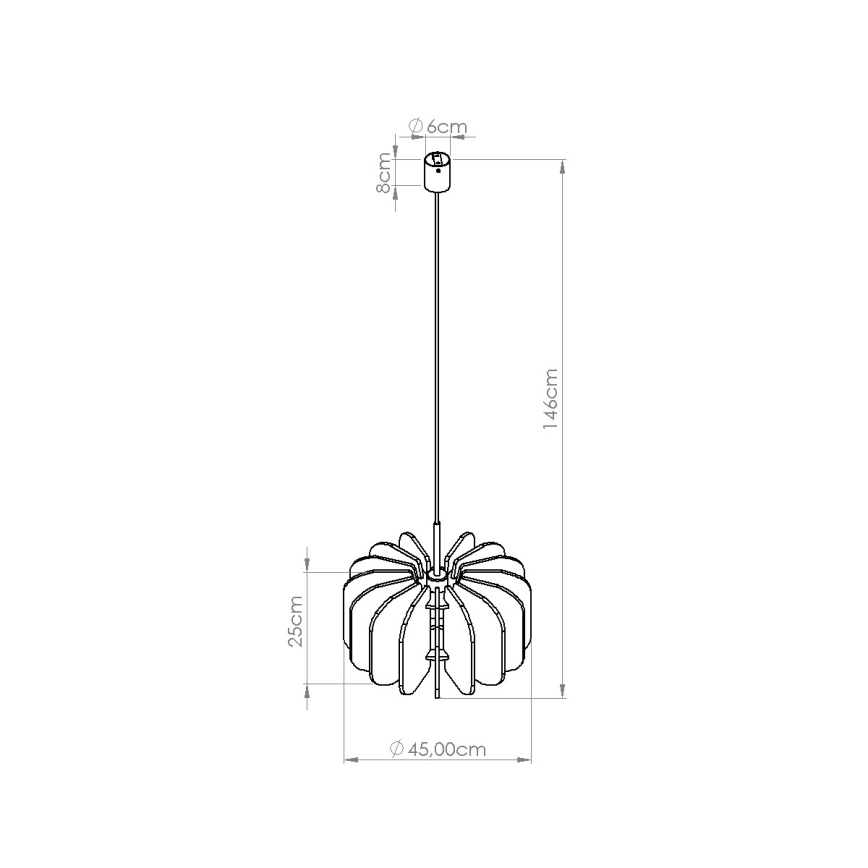 Suspension sur câble MULA 1xE27/15W/230V Ø 45 cm bleu