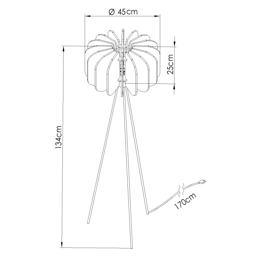 Lampadaire MULA 1xE27/15W/230V crème