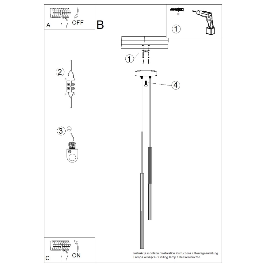 Pendelleuchte ARCHE 2xG9/8W/230V schwarz