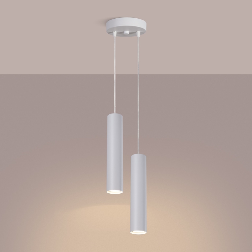 Pendelleuchte an Kabel LAGOS 2xGU10/10W/230V weiß