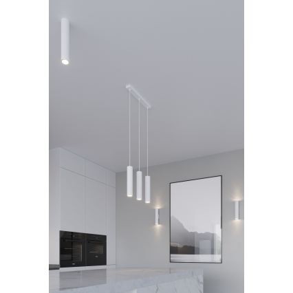 Suspension sur câble LAGOS 2xGU10/10W/230V blanche