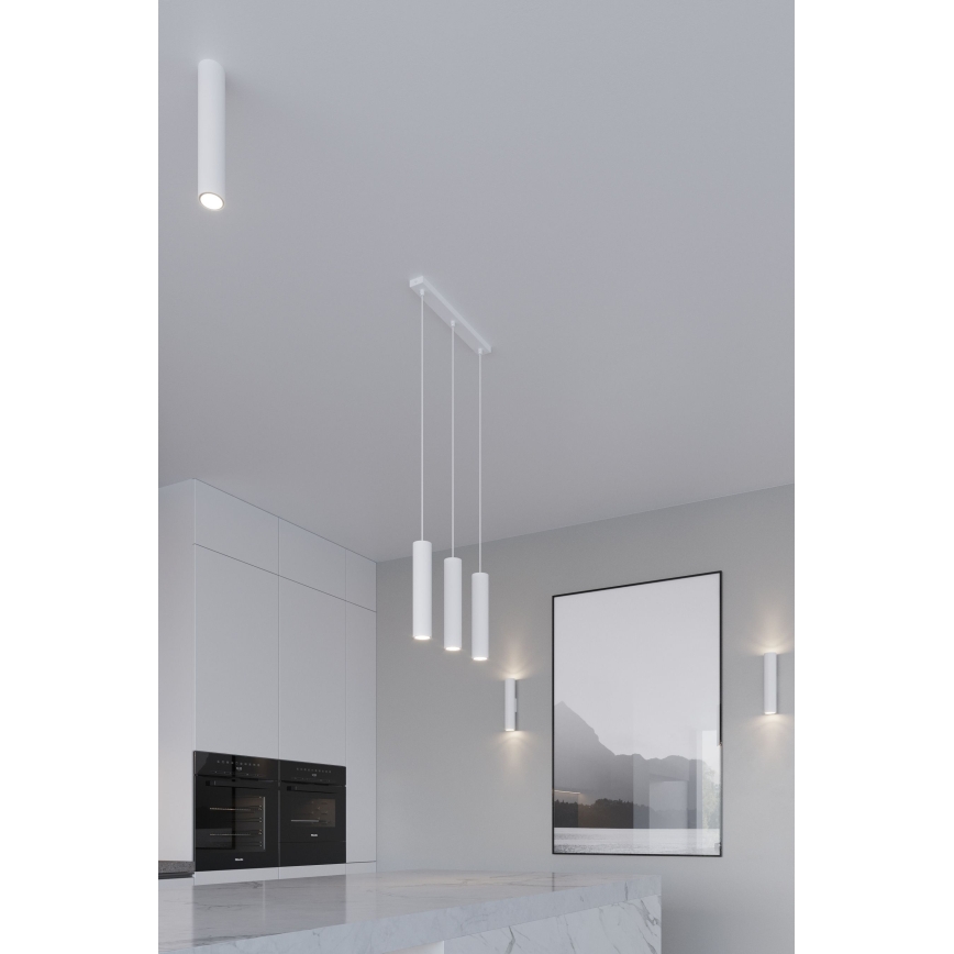 Suspension sur câble LAGOS 2xGU10/10W/230V blanche