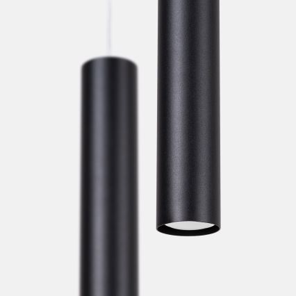 Hängeleuchte mit Seilaufhängung LAGOS 2xGU10/10W/230V schwarz