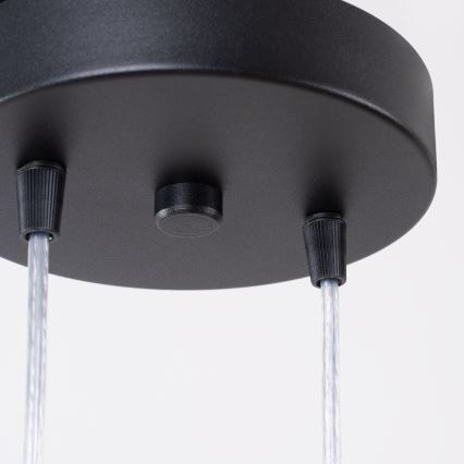 Lampadario a sospensione con cavo LAGOS 2xGU10/10W/230V nero