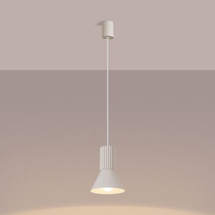 Suspension sur câble ESTRIA 1xE14/10W/230V Ø 14 cm crème