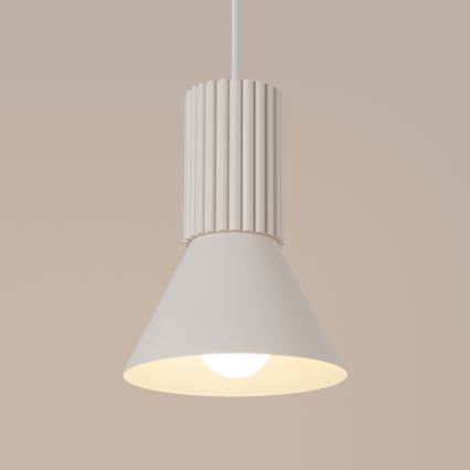 Suspension sur câble ESTRIA 1xE14/10W/230V Ø 14 cm crème