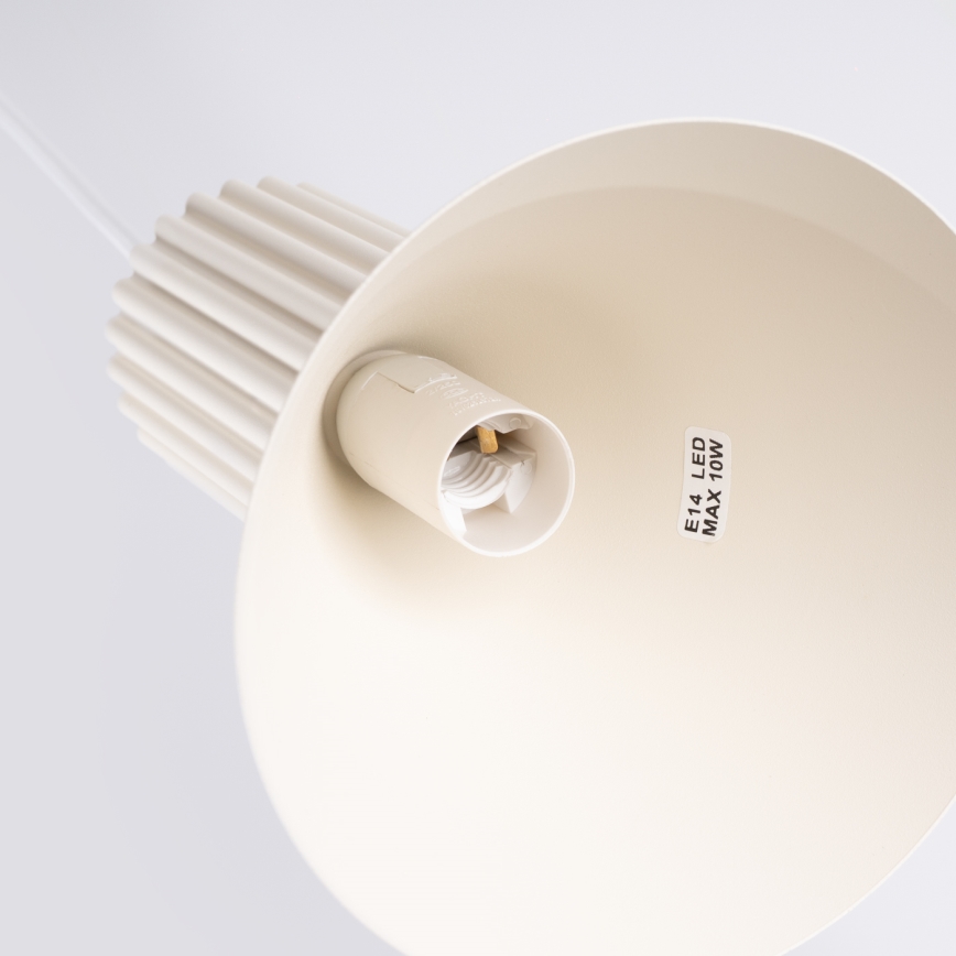 Suspension sur câble ESTRIA 1xE14/10W/230V Ø 14 cm crème