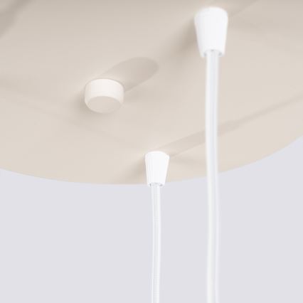 Lampadario a sospensione con cavo ESTRIA 3xE14/10W/230V Ø 30 cm crema