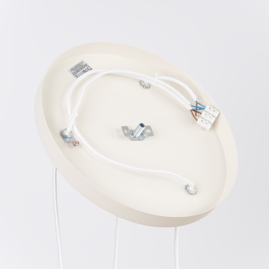 Lampadario a sospensione con cavo ESTRIA 3xE14/10W/230V Ø 30 cm crema