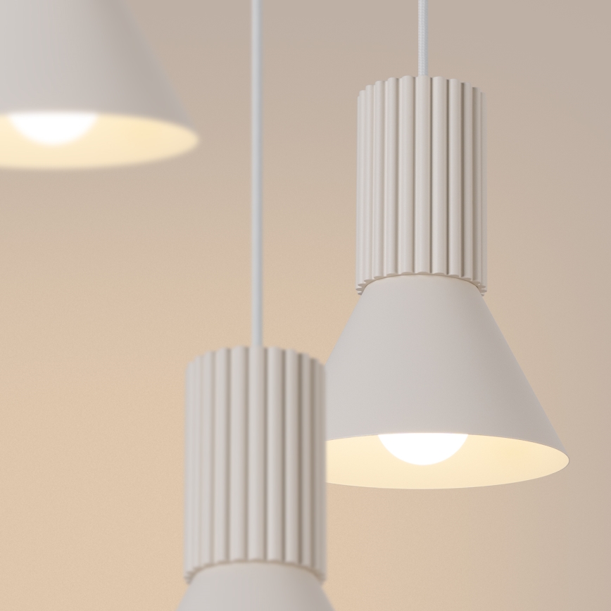 Pendelleuchte an Kabel ESTRIA 3xE14/10W/230V Ø 30 cm cremefarben