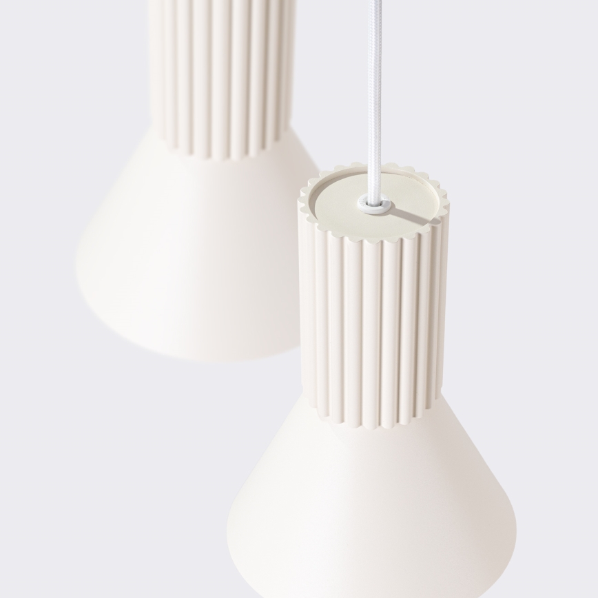 Pendelleuchte an Kabel ESTRIA 3xE14/10W/230V Ø 30 cm cremefarben