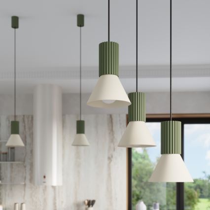 Pendelleuchte an Kabel ESTRIA 1xE14/10W/230V Ø 14 cm grün