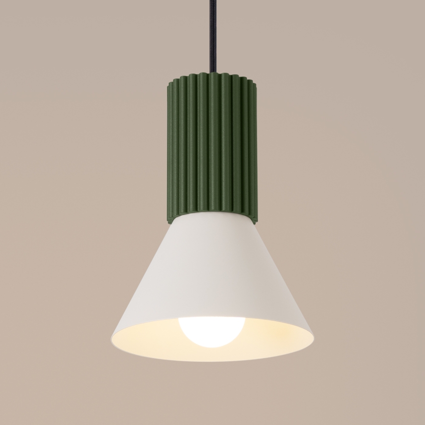 Pendelleuchte an Kabel ESTRIA 1xE14/10W/230V Ø 14 cm grün