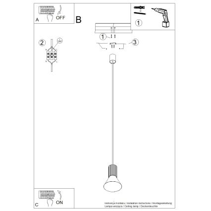 Suspension sur câble ESTRIA 1xE14/10W/230V Ø 14 cm vert