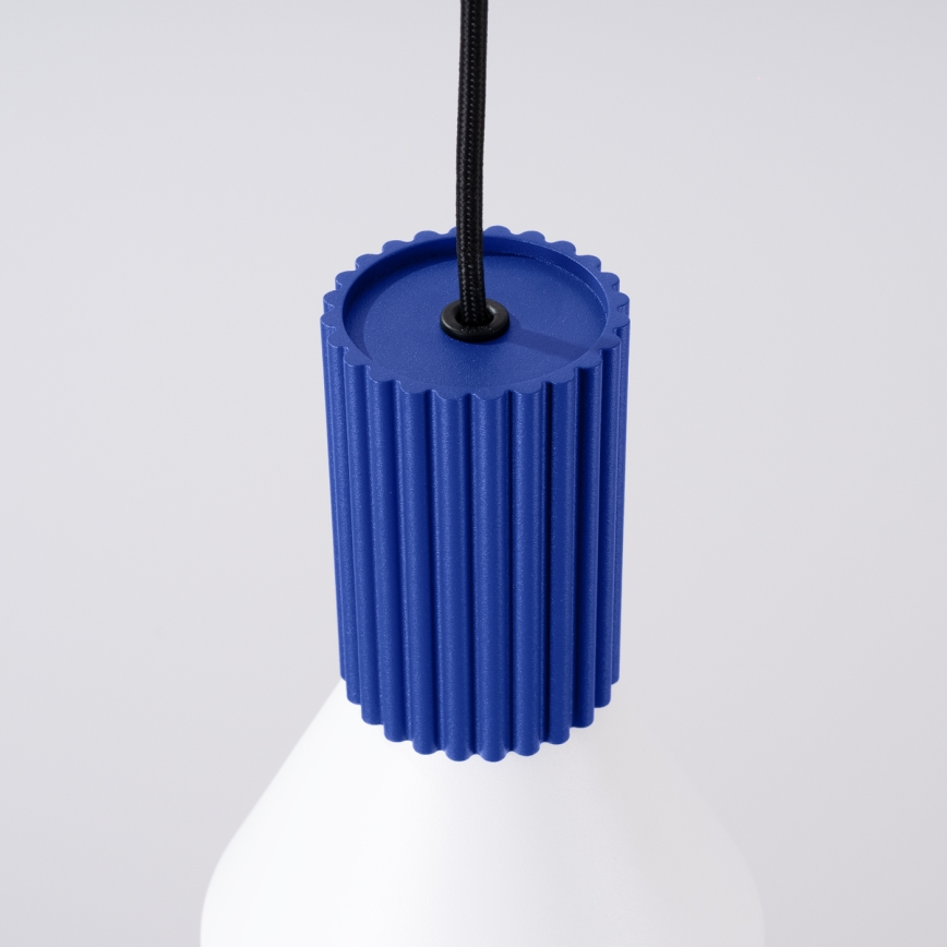 Hängeleuchte an Kabel ESTRIA 1xE14/10W/230V Ø 14 cm blau