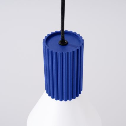 Suspension sur câble ESTRIA 1xE14/10W/230V Ø 14 cm bleue